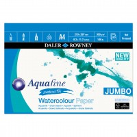 Aquafine Hot Pressed Watercolour Paper Gummed Pads - A4/A3/20"x16"