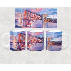Forth Rail Bridge At Night - Mug