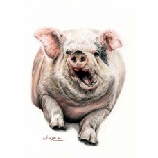 Pig In The Mud - Art Print