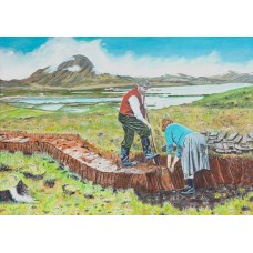 The Peat Cutters - Art Print