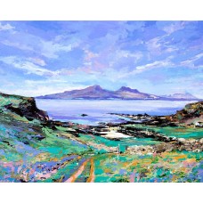 Isle Of Rum From Muck - Art Print