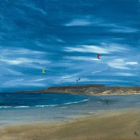 East Lothian Kite Surfing - Art Print East Lothian Kite Surfing - Art Print