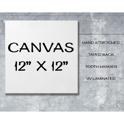 12" x 12" square Giclée gallery wrapped canvas print from professional