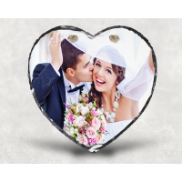 Photo Slate Print - Hanging Heart 8" x 8"