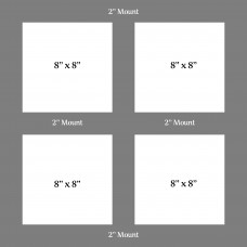 Lava 28mm - Framed Multi Aperture For Four 8" x 8" Giclee Prints Lava 28mm - Framed Multi Aperture For Four 8" x 8" Giclee Prints