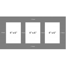Lava 28mm - Framed Multi Aperture For Three 4" x 6" Giclee Prints
