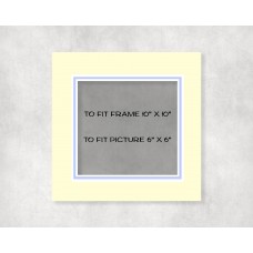 Conservation Double Picture Mount 10" x 10" to fit 6" x 6" picture - pack of 5