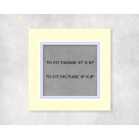 Conservation Double Picture Mount 10" x 10" to fit 8" x 8" picture - pack of 5