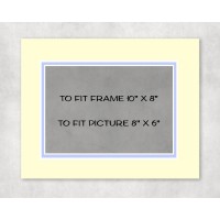 Conservation Double Picture Mount 10" x 8" to fit 8" x 6" picture - pack of 5