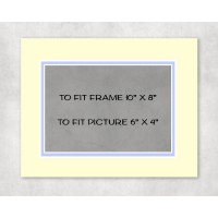 Conservation Double Picture Mount 10" x 8" to fit 6" x 4" picture - pack of 5