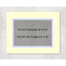 Conservation Double Picture Mount 12" x 10" to fit 10" x 8" picture - pack of 5