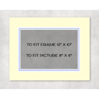 Conservation Double Picture Mount 12" x 10" to fit 8" x 6" picture - pack of 5