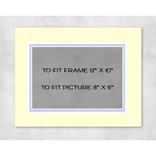 Conservation Double Picture Mount 12" x 10" to fit 8" x 6" picture - pack of 5
