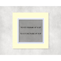 Conservation Double Picture Mount 12" x 12" to fit 8" x 8" picture - pack of 5