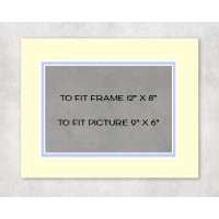 Conservation Double Picture Mount 12" x 8" to fit 9" x 6" picture - pack of 5