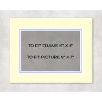 Conservation Double Picture Mount 14" x 11" to fit 9" x 7" picture - pack of 5
