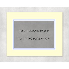 Conservation Double Picture Mount 14" x 11" to fit 9" x 7" picture - pack of 5