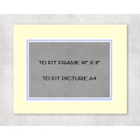 Conservation Double Picture Mount 14" x 11" to fit A4 picture - pack of 5