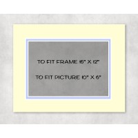 Conservation Double Picture Mount 16" x 12" to fit 10" x 6" picture - pack of 5