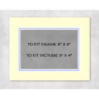 Conservation Double Picture Mount 8" x 6" to fit 5" x 4" picture - pack of 5