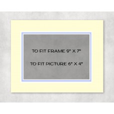 Conservation Double Picture Mount 9" x 7" to fit 6" x 4" picture - pack of 5