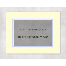 Conservation Double Picture Mount 9" x 7" to fit 7" x 5" picture - pack of 5