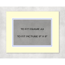 Conservation Double Picture Mount A3 to fit 9" x 6" picture - pack of 5