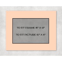 Black Core Mount 16" x 12" to fit 10" x 6" picture - pack of 5