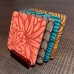 Faux leather square coaster - Set of four